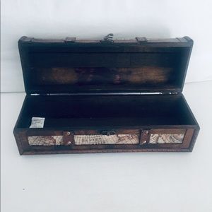 Wood and Leather Wine Bottle carrier